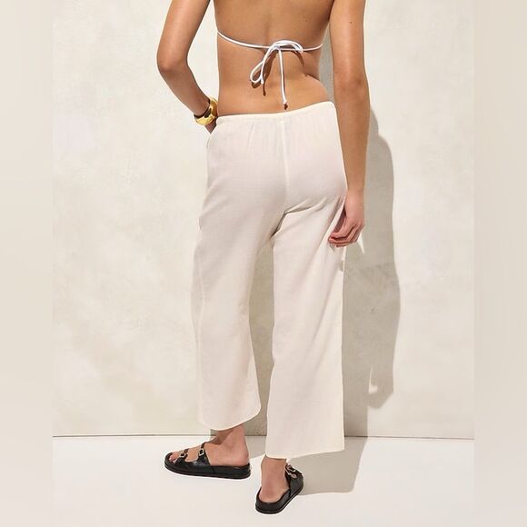 NWT J CREW Airy gauze beach pant in black - Picture 3 of 7